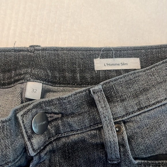 FRAME Men's Gray Black L'homme Slim Fit Jeans, Bedwell In Badlands Size 32 Short - Picture 9 of 12